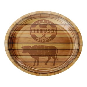 Pratos de Papel 18cm - Churrasco e Bar c/8 Make+