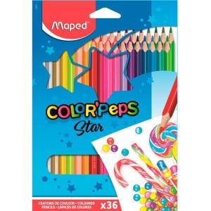 Lápis de Cor 36 Cores Triangular Color Peps Maped
