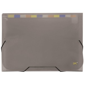 Pasta Sanfonada A4 com 12 Divisões Fumê 6090PP-FM DAC