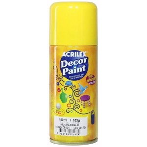 Tinta Spray Decor Paint - Amarelo 150ml Acrilex