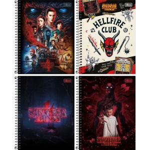 Caderno Colegial 10 Matérias Stranger Things 160fls Tilibra