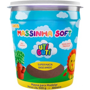 Massa de Modelar 500g - Marrom Uti Guti