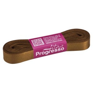 Fita de Cetim n.3 0043 - Marrom Dourado Progresso