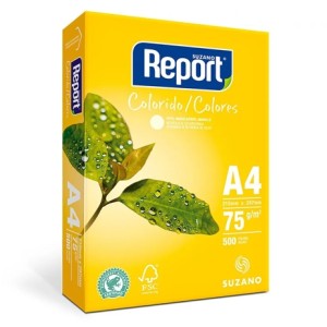Papel Sulfite A4 Amarelo 75g 500 Folhas Report