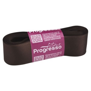 Fita de Cetim n.7 0340 - Marrom Café Progresso