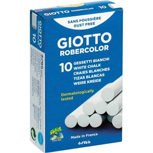 Giz Escolar Branco Plastificado Robercolor c/10 Giotto