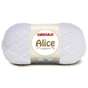 Lã Alice 0010 - Branco 100g Circulo