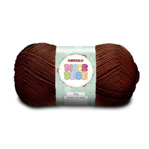 Lã Mais Bebê 0850 - Castanho 100g Circulo