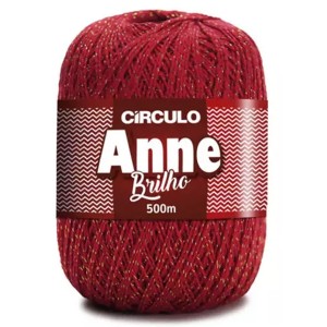 Linhas Anne Brilho 3528 - Carmim Circulo