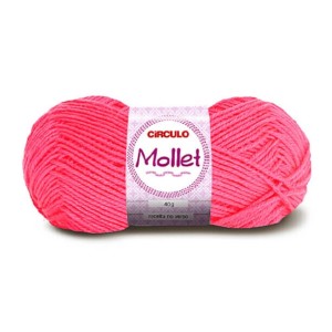 Lã Mollet 40g 0784 - Rosa Neon Circulo