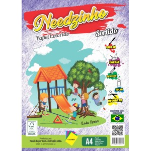 Papel Sulfite A4 Colorido 75g 100 Folhas Needs Paper