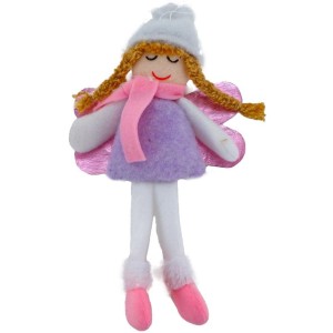 Boneca Natalina Anjo Tecido Perna Mole 14x25cm 23900 Magizi