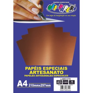 Papel Lamicote A4 Cobre 250g 10fls Off Paper