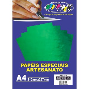 Papel Lamicote A4 Verde 250g 10fls Off Paper