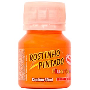 Tinta Facial Líquida 35ml - Laranja Fluorescente Rostinho Pintado