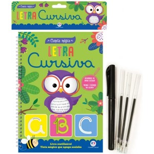 Livro com Caneta Mágica - Letra Cursiva Ciranda Cultural
