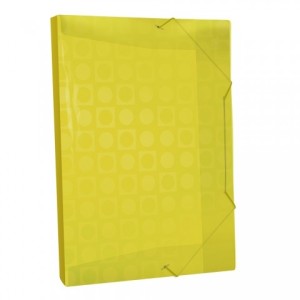 Pasta com Elástico 20mm Decorada Amarela 302AM DAC