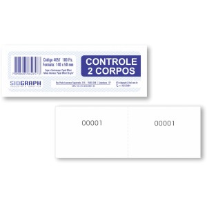 Controle 2 Corpos Numerado 100 Folhas SidGraph