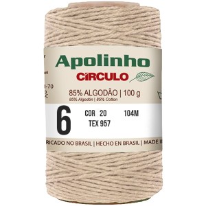 Barbante Apolinho n.6 0020 - Natural Circulo