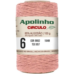 Barbante Apolinho n.6 9802 - Rosa Claro Circulo