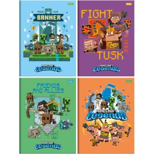 Caderno Brochura 1/4 Minecraft 80fls Foroni