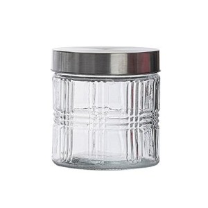 Pote de Vidro Redondo 860ml - Elegance com Tampa Inox Le Bianco