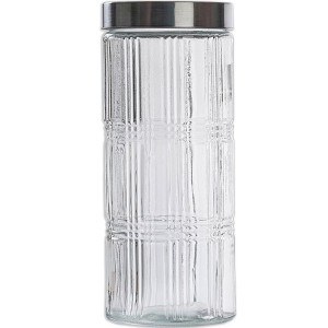 Pote de Vidro Redondo 2150ml - Elegance com Tampa Inox Le Bianco