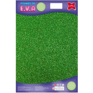 Placa de EVA com Glitter 40x60cm - Verde Escuro c/5