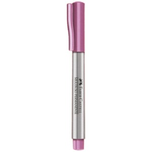 Marcador Permanente 1.0mm - Rosa Metálico Faber Castell