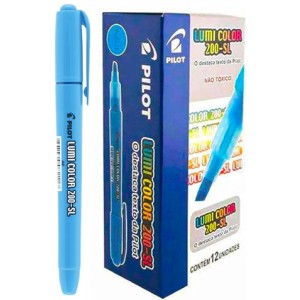 Marca Texto Lumi Color - Azul c/12 Pilot