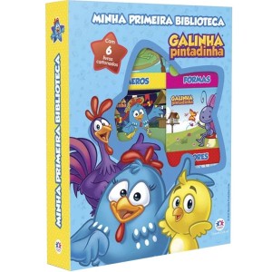 Livro Box com 6 Minilivros - Galinha Pintadinha - Minha Primeira Biblioteca Ciranda Cultural