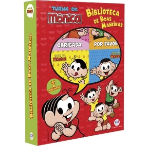 Livro Box com 6 Minilivros - Turma da Mônica - Biblioteca de Boas Maneiras Ciranda Cultural