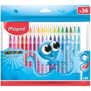 Canetinha Hidrográfica 36 Cores Color Peps Ocean Polvo Maped