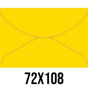 Envelope Colorido 72mm x 108mm - Amarelo c/100 Foroni