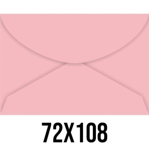 Envelope Colorido 72mm x 108mm - Rosa Claro c/100 Foroni