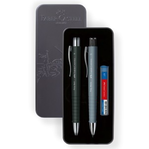 Kit Caneta Esferográfica 1.0mm Poly Ball + Lapiseira 0.7mm Poly Matic + Grafite Faber Castell
