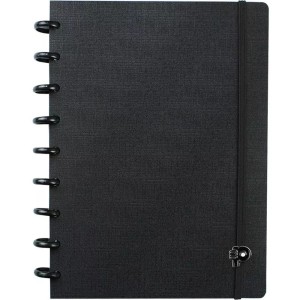 Caderno de Disco Médio All Black Pop Disc