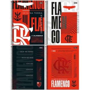 Caderno 10 Matérias Flamengo 160 Folhas Foroni