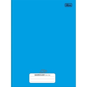 Caderno Quadriculado 1x1 D+ Azul 96fls Tilibra