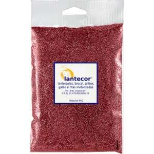Glitter Metálico 500g - Vermelho Lantecor