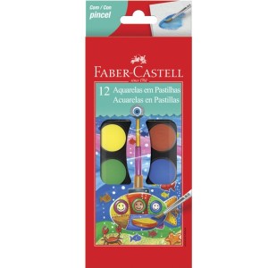 Aquarela Escolar 12 Cores Faber Castell