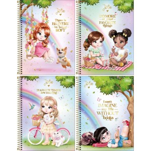 Caderno 1 Matéria Jolie 80 Folhas Tilibra