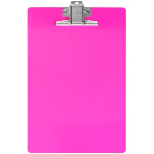 Prancheta Ofício Acrílica Super Metal Rosa Maxcril