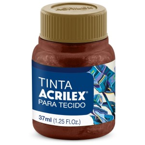 Tinta para Tecido Metálica 37ml - Marrom 531 Acrilex