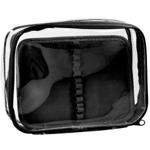 Estojo Box Cristal com Divisória - Preto 4686 DAC