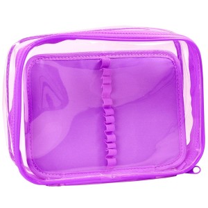 Estojo Box Cristal com Divisória - Roxo 4684 DAC