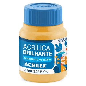 Tinta Acrílica Brilhante 37ml - Amarelo Pêssego 538 Acrilex
