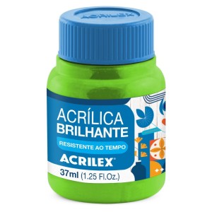 Tinta Acrílica Brilhante 37ml - Verde Folha 510 Acrilex