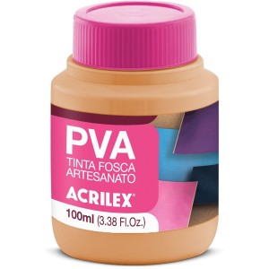 Tinta PVA Fosca 100ml - Amarelo Pêssego 538 Acrilex