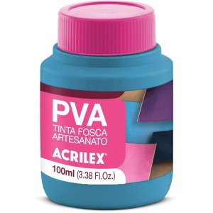 Tinta PVA Fosca 100ml - Azul Piscina 823 Acrilex
